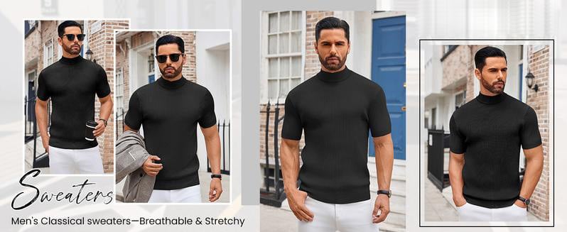 🔥 Men's turtleneck sweater/T-shirt