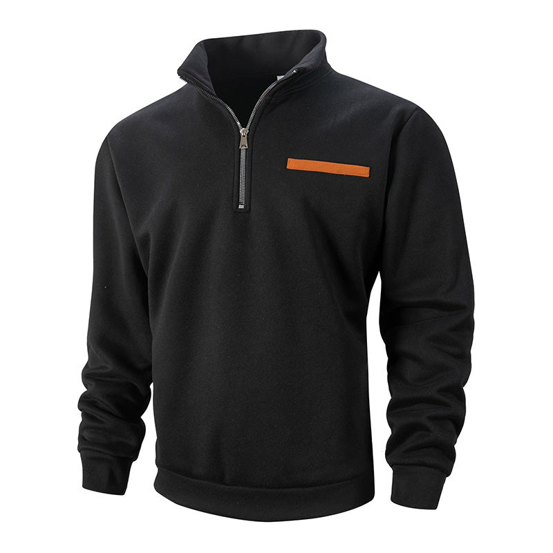 Men's Stylish Half Zip Long Sleeve Tops